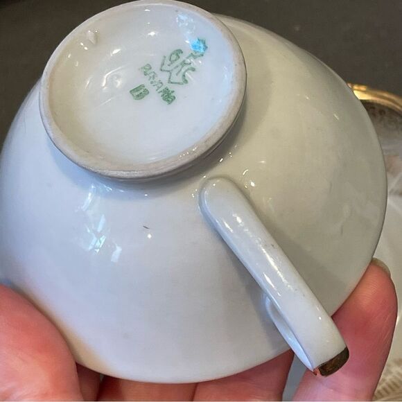 Antique Hand painted German Gareis, Kuhnl & Co Bavaria Porcelain Bone China Cup - Picture 16 of 16